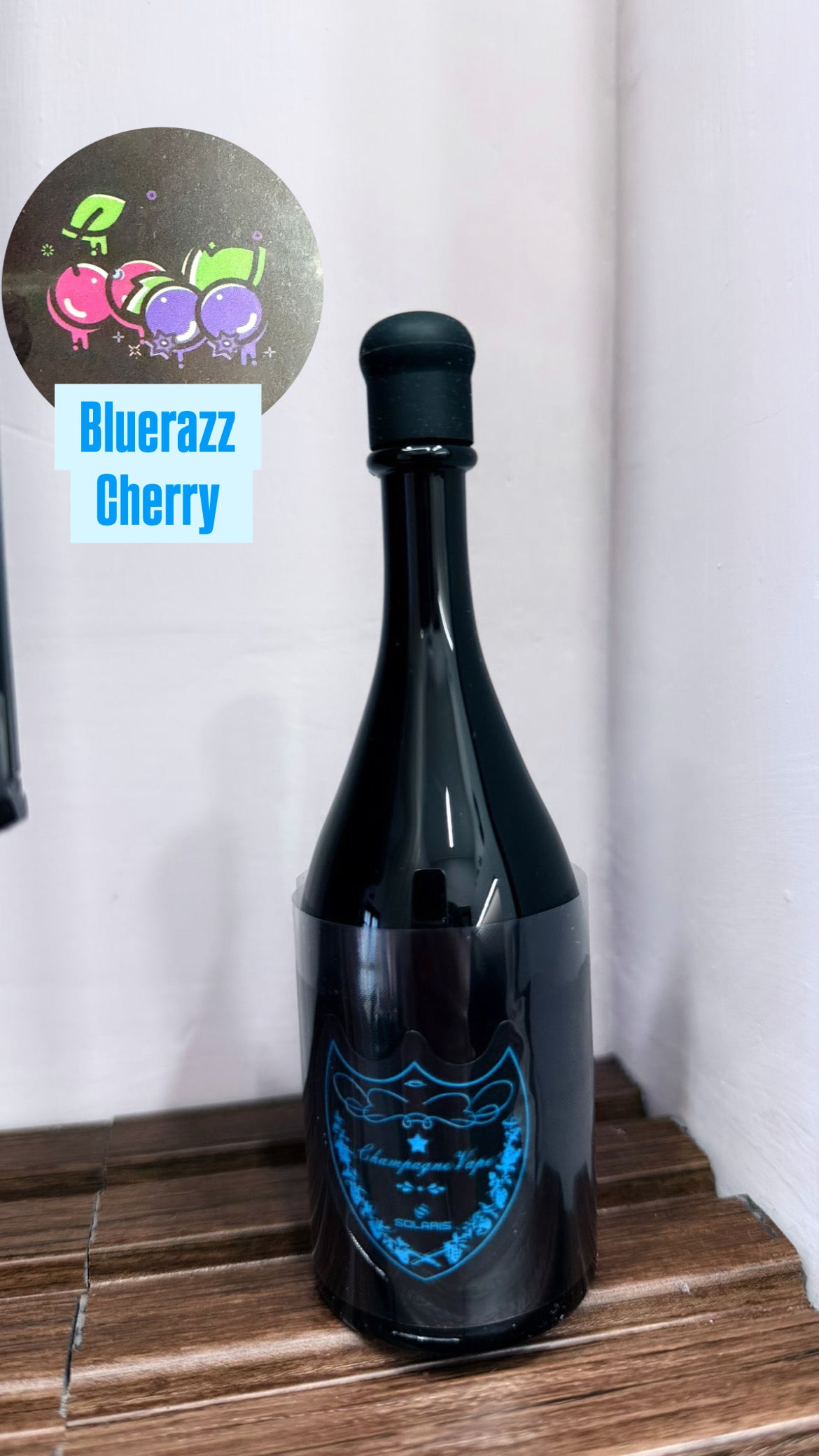 Champagne vape mirtillo e ciliegia